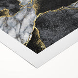 Luxury Black and Gold Marble Bedroom Wall Art – Framed & Canvas