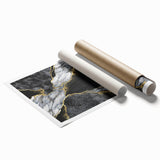 Luxury Black and Gold Marble Bedroom Wall Art – Framed & Canvas