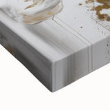 Elegant White Lily & Gold Floral Wall Art – Modern Canvas Print