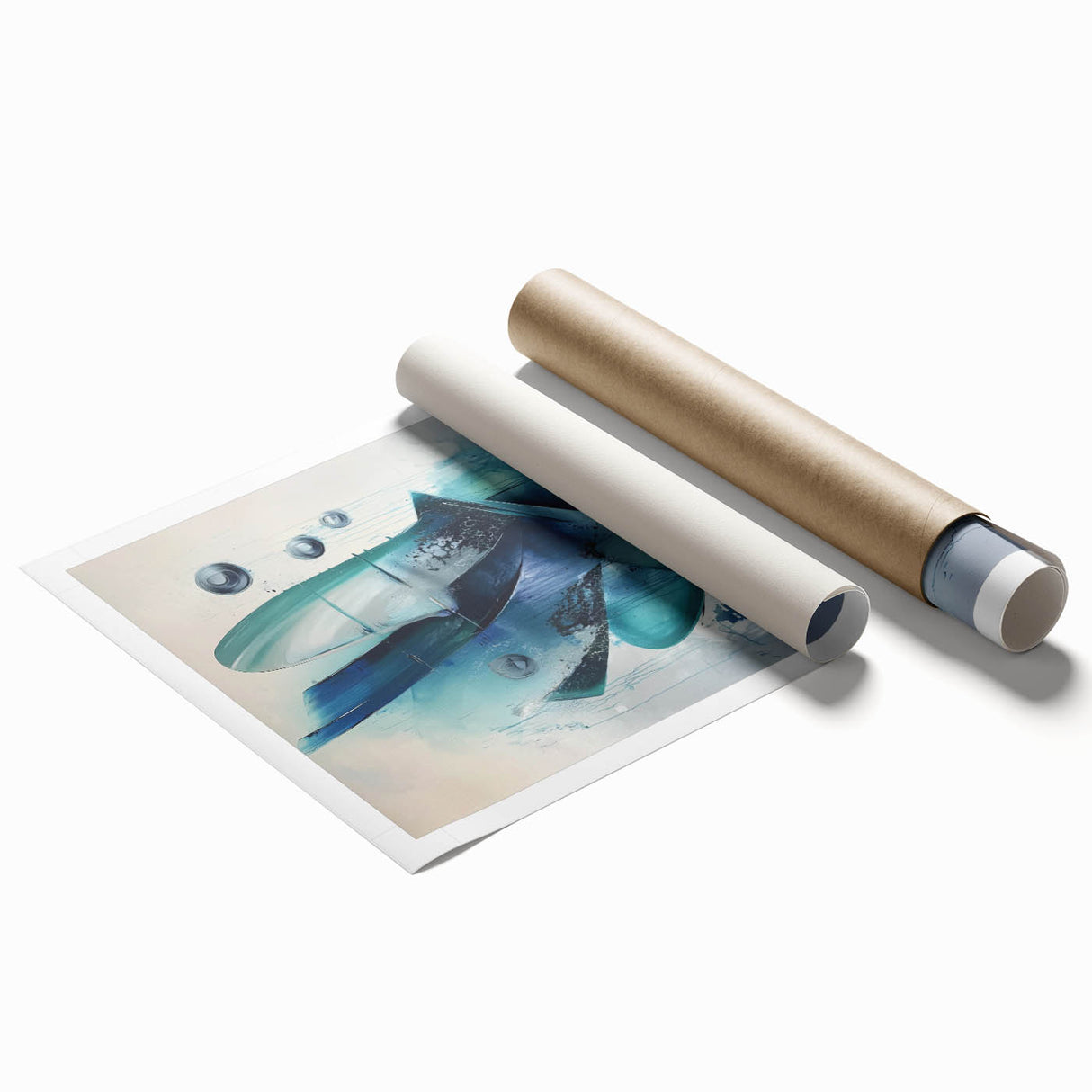 Modern Blue & Teal Office Wall Art - Abstract Corporate Decor
