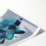 Modern Blue & Teal Office Wall Art - Abstract Corporate Decor