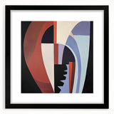 Abstract geometric frame in matte black, featuring a sleek modern design ideal for contemporary decor. Perfect for showcasing artwork or photographs, adding a stylish touch to any room.