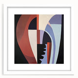 Abstract geometric frame design in a white matte finish, showcasing a modern artistic style. Ideal for enhancing contemporary interior decor, perfect for galleries or personal spaces.