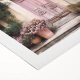 Art Deco poster featuring an intricate French door design on rolled canvas, suitable for dining room or bathroom wall art.