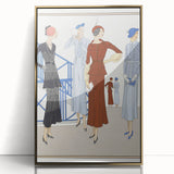 Vintage Art Deco Wall Art – 1920s Fashion Illustration with Stylish Flair