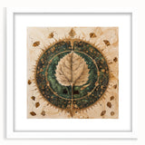 Floral wall art design featuring vibrant flowers and botanical leaves, framed with a sleek white mat, ideal for modern home decor and enhancing interior aesthetics.