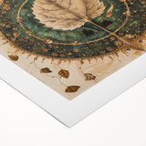 Vibrant rolled canvas wall art showcasing an intricate design of colorful flowers and botanical leaves, perfect for enhancing home decor with a natural theme.