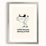 Textured abstract art print in muted gray and silver, framed with a mat, ideal for modern bedroom ambiance.