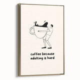 Framed canvas featuring a vintage-style landscape painting with black and gold tones, ideal for bedroom wall art.