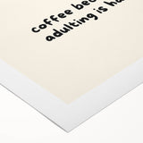 Art deco poster featuring a stylized cocktail, rendered in bold black and gold tones on rolled canvas.