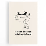 Large black and white stretched canvas featuring assorted kitchen utensils, ideal for kitchen wall art.