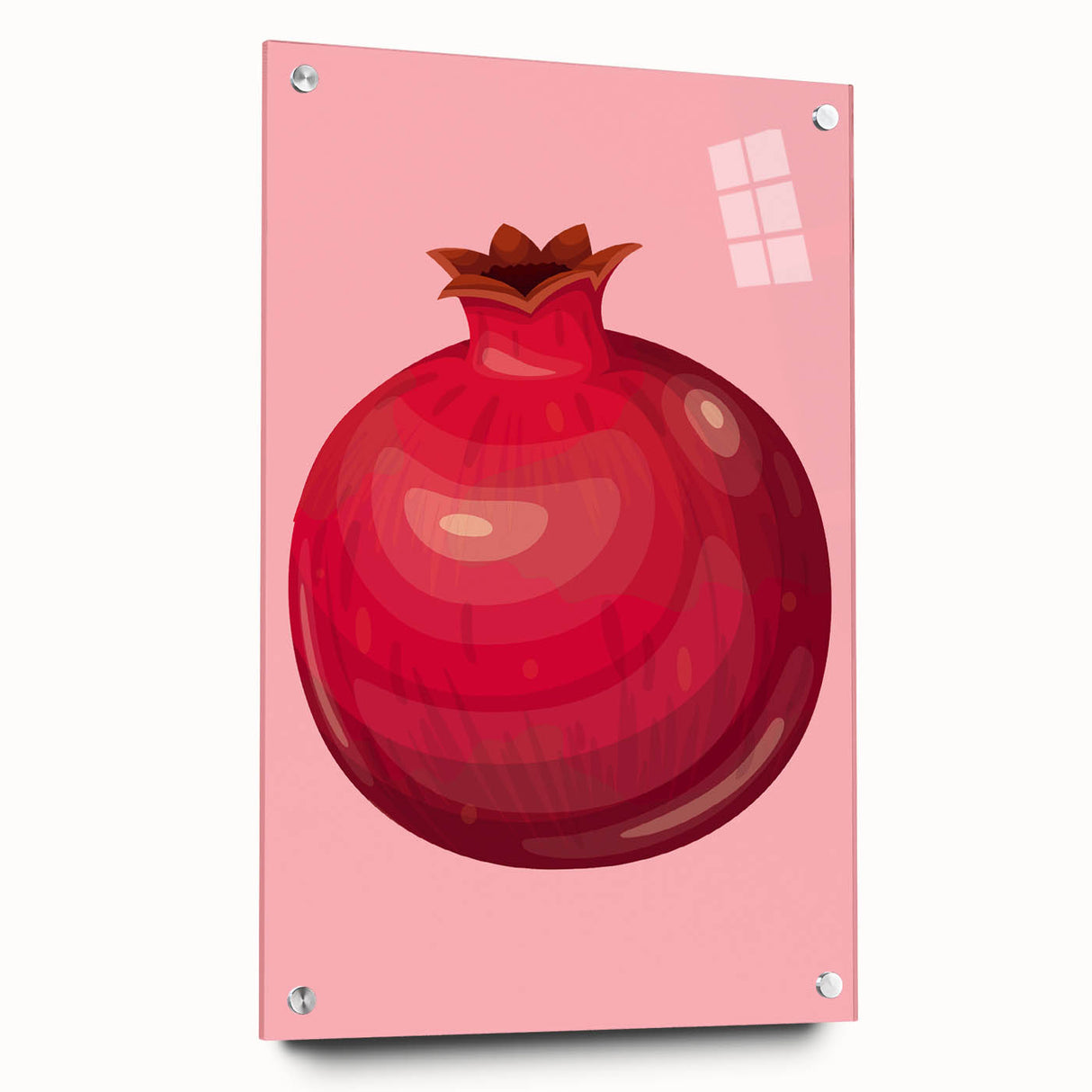 Acrylic print of colorful fruit-themed artwork, ideal for dining room or kitchen decor.