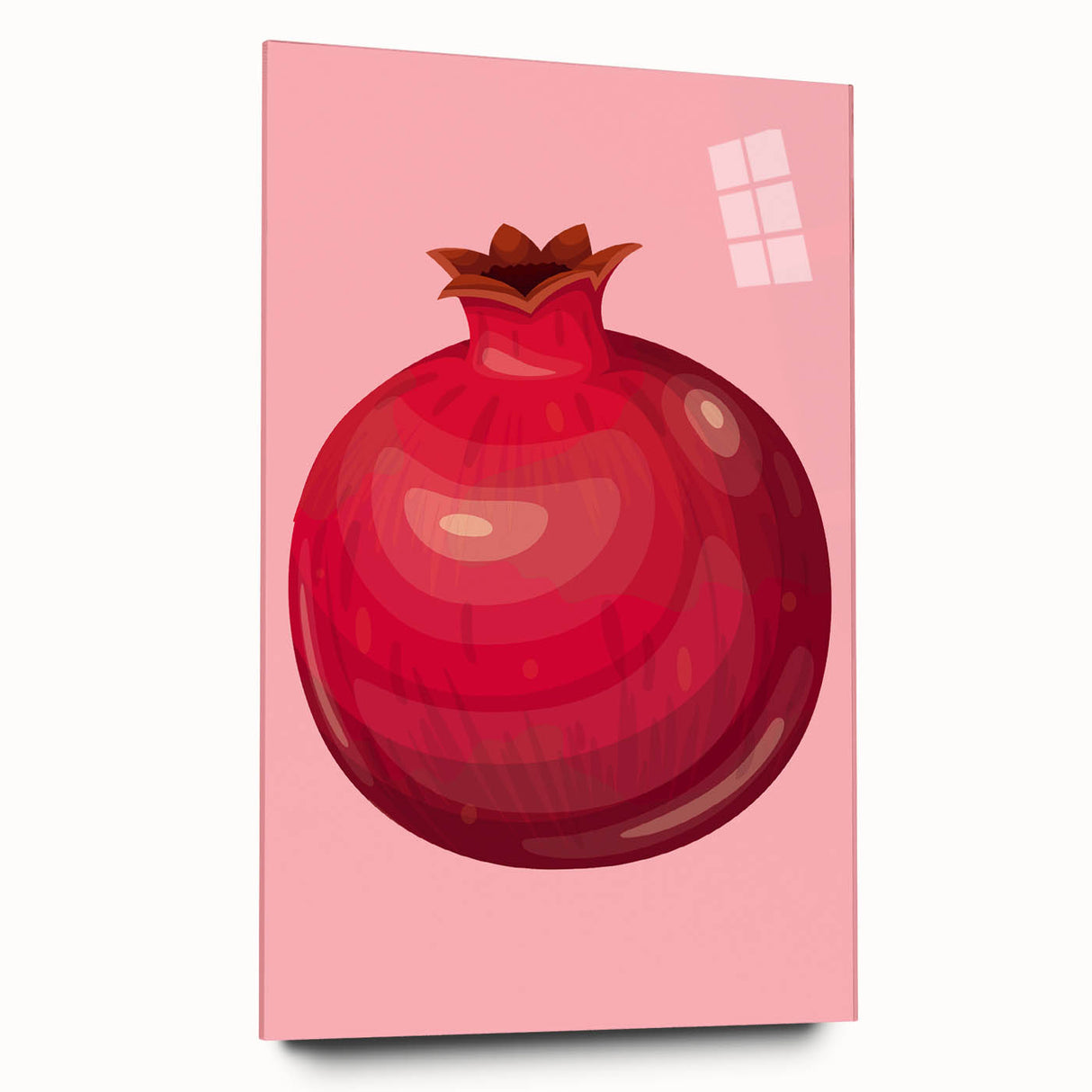 Large abstract wall art featuring vibrant fruits on acrylic glass, ideal for bedroom or dining room decor.
