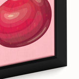 Extra large black wall art on canvas featuring a textured, colorful fruit design, ideal for living room decor.