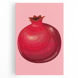 Large black and white stretched canvas featuring assorted fruits, ideal for kitchen wall art.