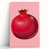 Large black and white stretched canvas featuring assorted fruits, ideal for kitchen wall art.