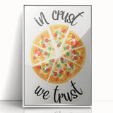 Art deco poster featuring a colorful food-inspired design on a white acrylic frame, perfect for modern nursery wall decor.