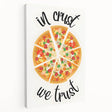 Large stretched canvas featuring vibrant illustrations of various fruits and vegetables, ideal for kitchen wall art.