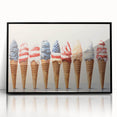 Red, White & Blue Ice Cream - Fourth of July Decorations Wall Art