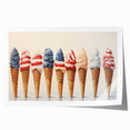 Red, White & Blue Ice Cream - Fourth of July Decorations Wall Art