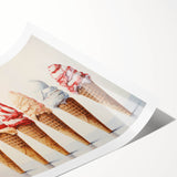 Red, White & Blue Ice Cream - Fourth of July Decorations Wall Art