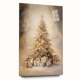 Golden Christmas Tree – Luxurious Christmas Canvas Art