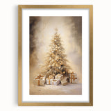 Golden Christmas Tree – Luxurious Christmas Canvas Art