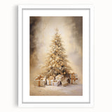 Golden Christmas Tree – Luxurious Christmas Canvas Art