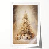 Golden Christmas Tree – Luxurious Christmas Canvas Art