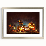 Glowing Jack-O'-Lanterns Halloween Wall Art - Spooky Fall Decor