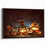 Glowing Jack-O'-Lanterns Halloween Wall Art - Spooky Fall Decor