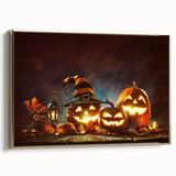 Glowing Jack-O'-Lanterns Halloween Wall Art - Spooky Fall Decor