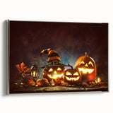 Glowing Jack-O'-Lanterns Halloween Wall Art - Spooky Fall Decor