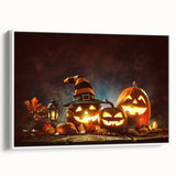 Glowing Jack-O'-Lanterns Halloween Wall Art - Spooky Fall Decor