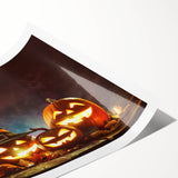 Glowing Jack-O'-Lanterns Halloween Wall Art - Spooky Fall Decor