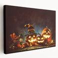 Glowing Jack-O'-Lanterns Halloween Wall Art - Spooky Fall Decor