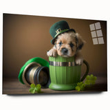 St. Patrick’s Day Puppy - Cute Leprechaun Wall Art