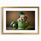 St. Patrick’s Day Puppy - Cute Leprechaun Wall Art