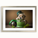 St. Patrick’s Day Puppy - Cute Leprechaun Wall Art