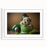 St. Patrick’s Day Puppy - Cute Leprechaun Wall Art