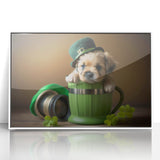 St. Patrick’s Day Puppy - Cute Leprechaun Wall Art