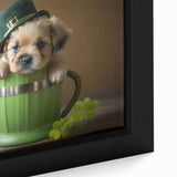 St. Patrick’s Day Puppy - Cute Leprechaun Wall Art