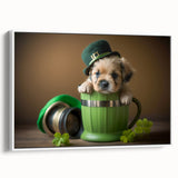 St. Patrick’s Day Puppy - Cute Leprechaun Wall Art