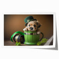 St. Patrick’s Day Puppy - Cute Leprechaun Wall Art