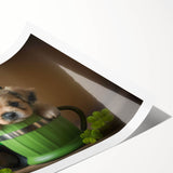 St. Patrick’s Day Puppy - Cute Leprechaun Wall Art