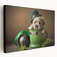St. Patrick’s Day Puppy - Cute Leprechaun Wall Art