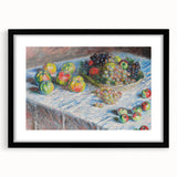 Apples and Grapes - Colorful Still Life by Claude Monet