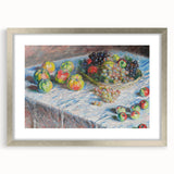 Apples and Grapes - Colorful Still Life by Claude Monet