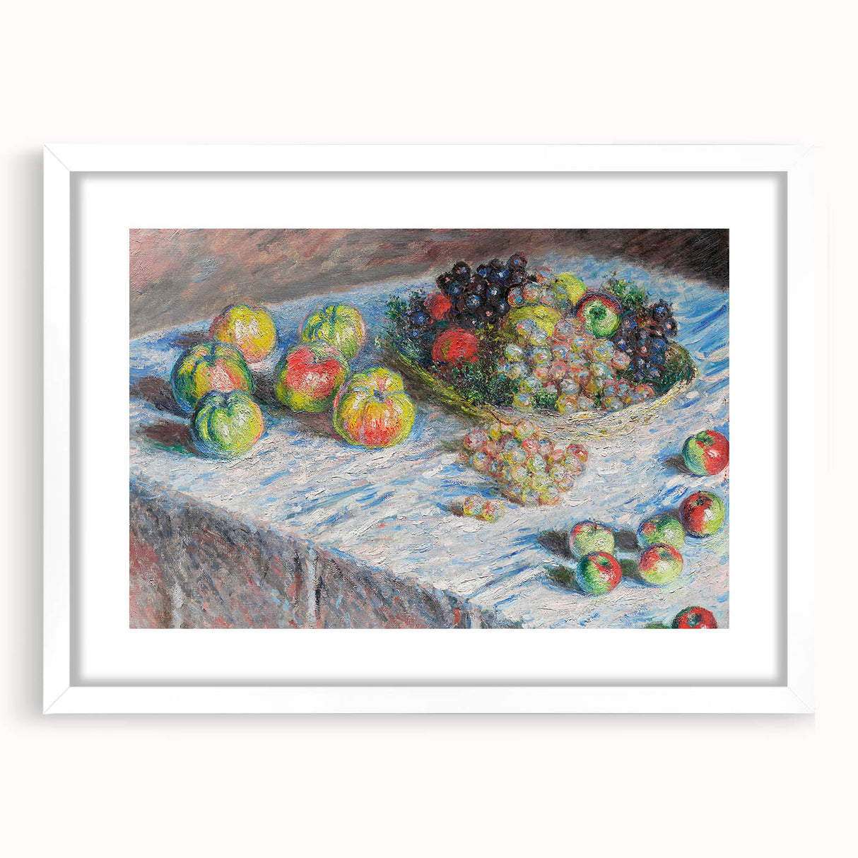 Apples and Grapes - Colorful Still Life by Claude Monet