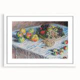 Apples and Grapes - Colorful Still Life by Claude Monet